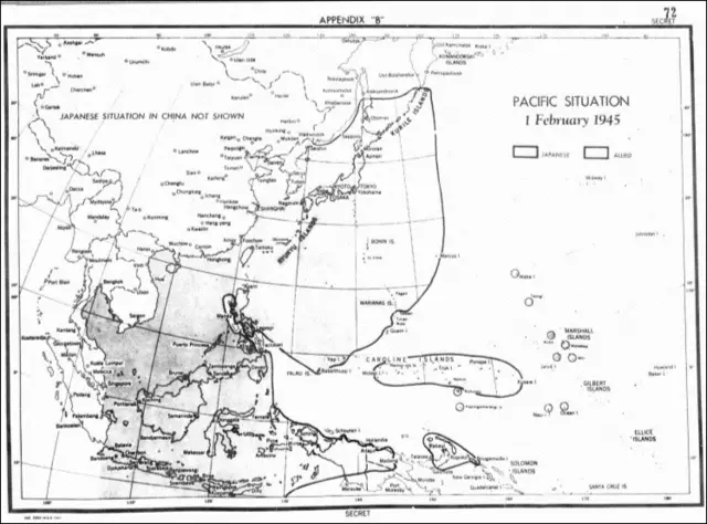 แผนที่สถานการณ์ในมหาสมุทรแปซิฟิก