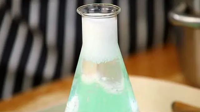 Van Tulleken reprodujo el modelo de un estómago usando este matraz