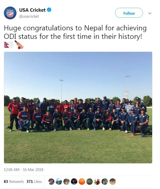 अमेरिकी क्रिकेट