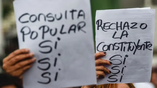Protesta contra la Constituyente