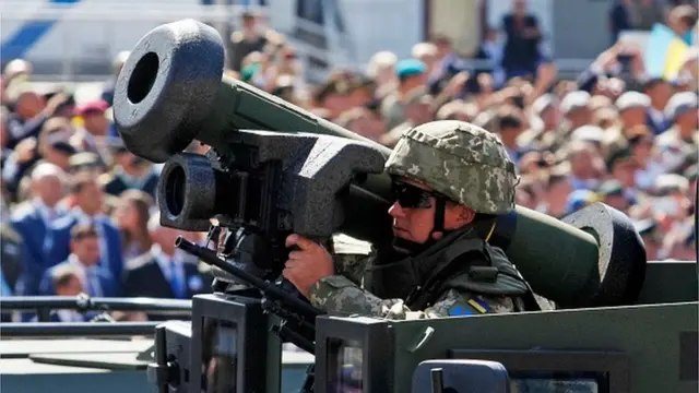 Американські протитанкові ракетні комплекси "Джевелін" (Javelin) були продемонстровані на параді у День Незалежності у серпні 2018 року