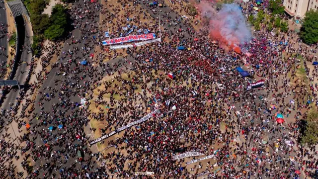 Protestas en el estallido social chile