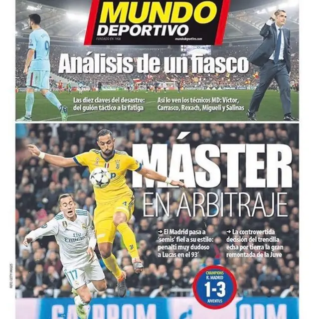 La une de Mundo Deportivo