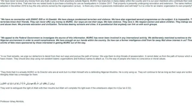 À kò ni ìbáṣepọ̀ kankan pẹ̀lú àwón agbésùmọ̀mí- MURIC