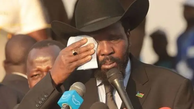 الحرب الأهلية كانت قد انلدعت بعد إقالة الرئيس سلفا كير لنائبه رياك مشار