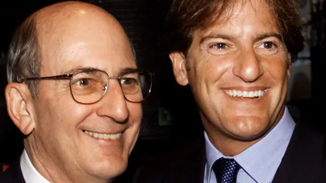 Stephen Bronfman (right) with his father Charles