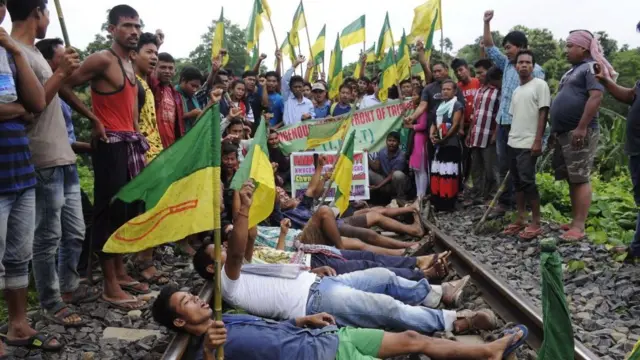 ત્રિપુરામાં અલગ રાજ્યની માગ સાથે IPFTનો વિરોધ