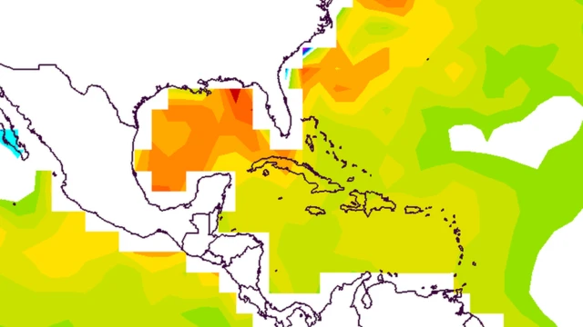 Gráfica de la temperatura superficial