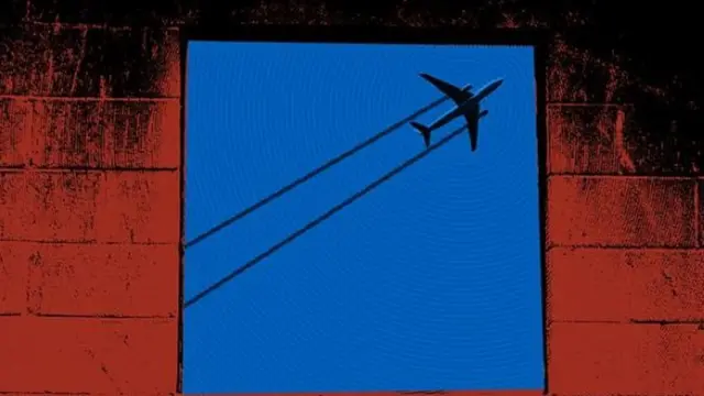 Ilustración Aimee Browes de un avión.