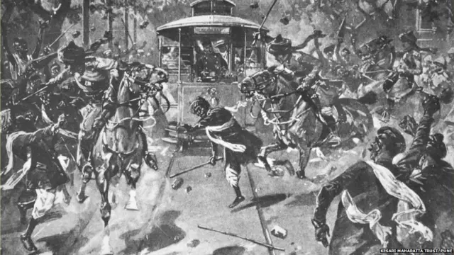 टिळकांना शिक्षा झाल्यानंतर मुंबईत असंतोष पसरला