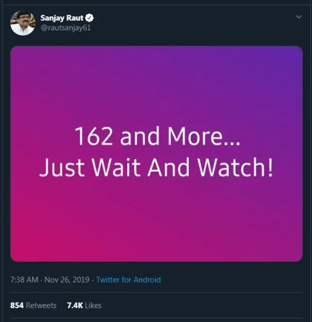 संजय राऊत यांचं आजचं ट्वीट