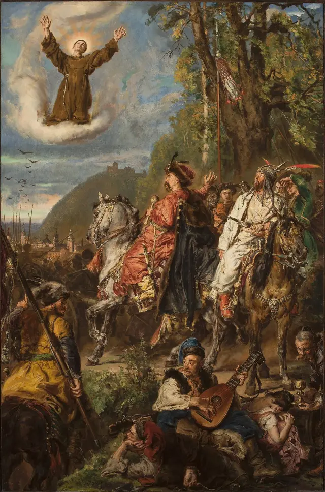 Bogdán Jmelnitski con Tuhay Bey en Lviv. De la Colección de Muzeum Narodowe, Varsovia.