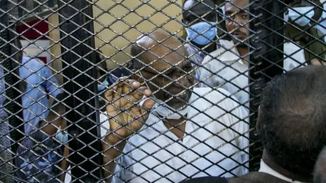 Sudan's ousted President Omar al-Bashir appears in court in Khartoum, Sudan on September 1, 2020.