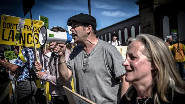 Protestas en Preston, Inglaterra, contra fracking