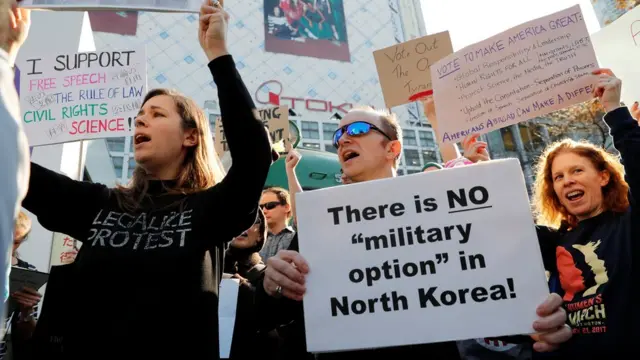 反特朗普美侨在东京涉谷示威（5/11/2017）