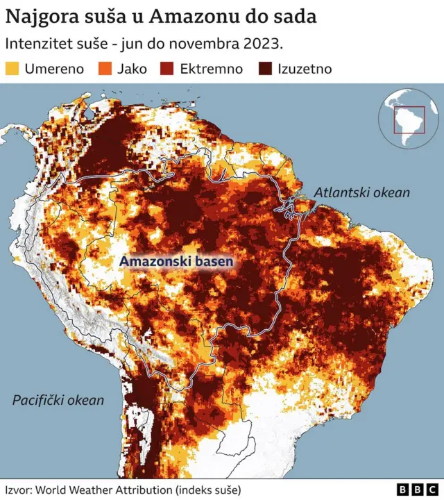 Najgora suša u Amazonu do sada
