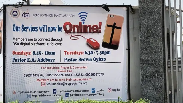Church advertising online services