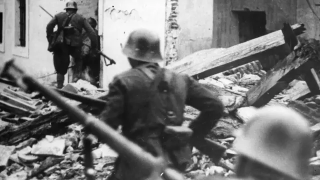 Soldados del Bando Nacional durante la Guerra Civil Española