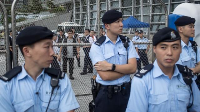 Police in Hong Kong