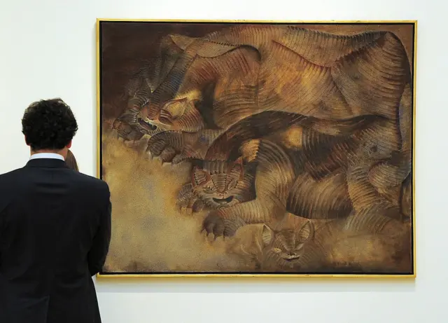 El cuadro "Gatos Con Pesadillas" en Nueva York