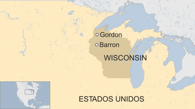 Mapa de Wisconsin