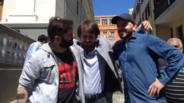 Jorge Sharp, Giorgio Jackson y Gabriel Boric.