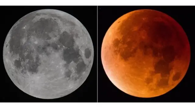 Lua com e sem efeitoeclipse