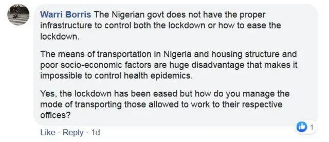 Comments from Facebook