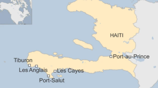 Eneo lililopigwa na kimbunga Haiti