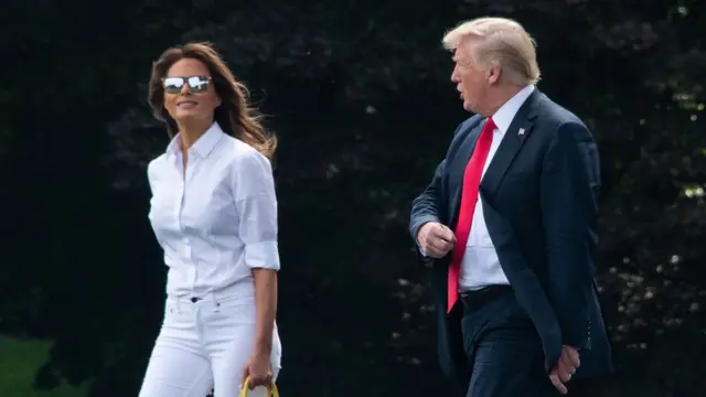 Melania Trump y el presidente Donald Trump