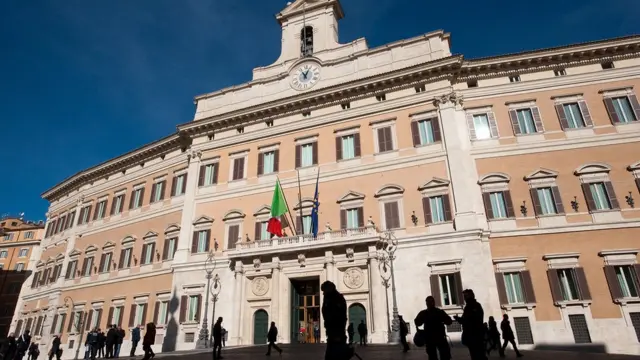 Montecitorio, sede de la Cámara de Diputados de Italia.
