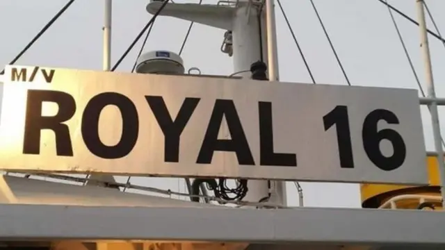 Hình ảnh lấy từ Facebook được cho là của con tàu M/V Royal 16.