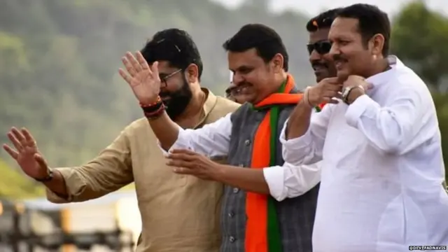 उदयनराजे भोसले, देवेंद्र फडणवीस आणि शिवेंद्रराजे भोसले