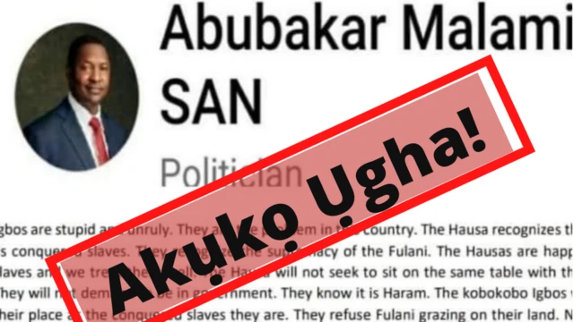 Fake News Nnamdi Kanu