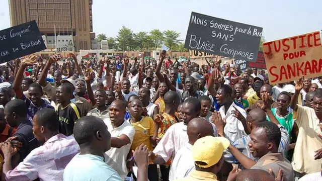 Burkina Faso protesters for 2011