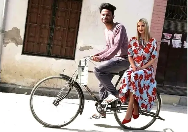 సైకిల్పై ఇవాంకా ట్రంప్.. ఫొటోషాప్ చేసిన చిత్రం