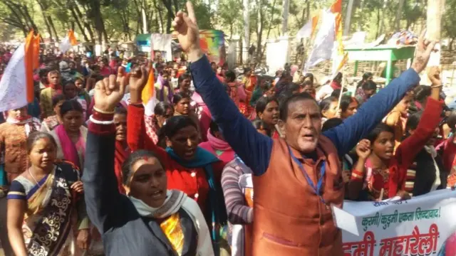 આંદોલન કરી રહેલા લોકો