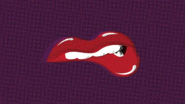 Un dibujo de unos labios