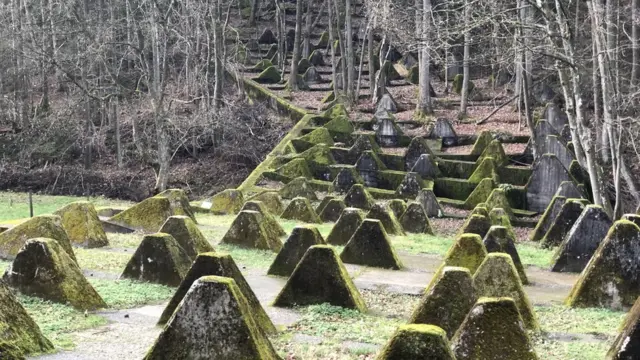 Надолбы "Линии Зигфрида" в Германии