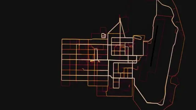 une carte fournie par Strava