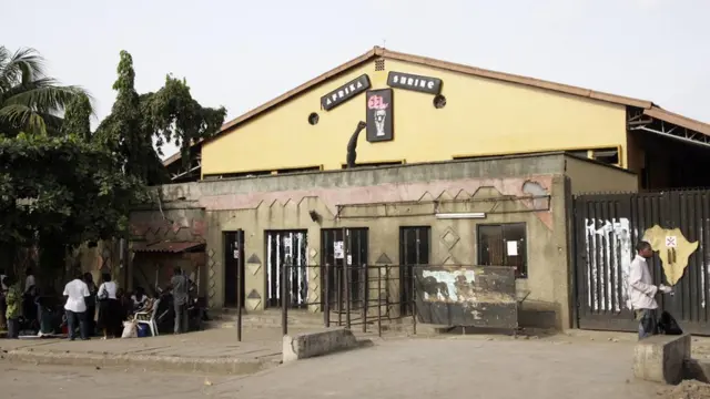 The new Africa Shrine, a music venue built and owned by Femi Kuti, a son of the Afro-beat legend Fela Kuti, on May 28, 2009 in Lagos after it was shut by authorities on May 26. Lagos authorities justified the closure, accusing the Shrine of breaching the state's environmental laws
