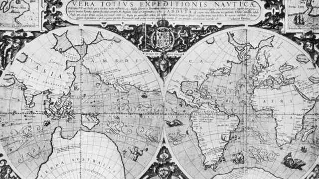 Mapa del viaje de Drake