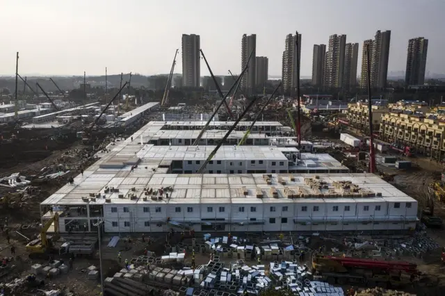 చైనా ఆస్పత్రి నిర్మాణం