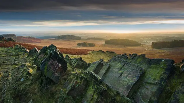 Granito en paisaje británico