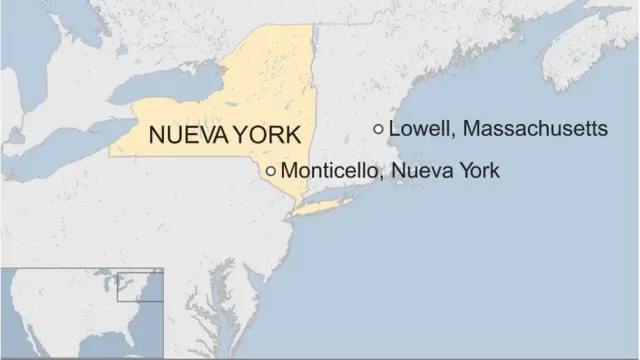 Mapa de Monticello y Lowell
