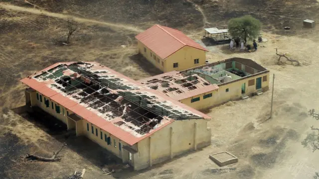 Dis na classroom wey fire don burn afta dem kidnap di school girls