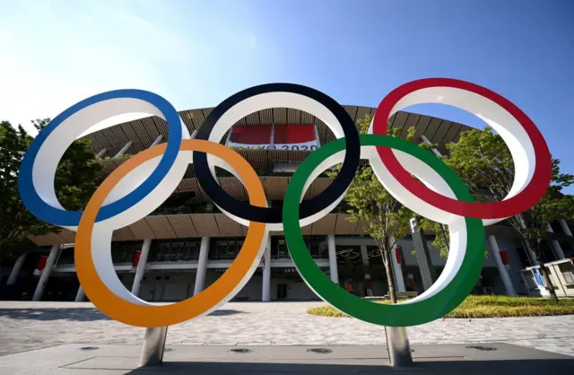 Sân vận động Olympic vào ngày 23 tháng 7 năm 2021 ở Tokyo, Nhật Bản
