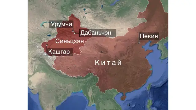 карта Китая