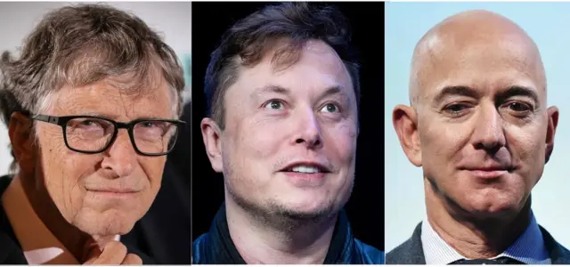 బిల్ గేట్స్, ఎలాన్ మస్క్, జెఫ్ బోజోస్