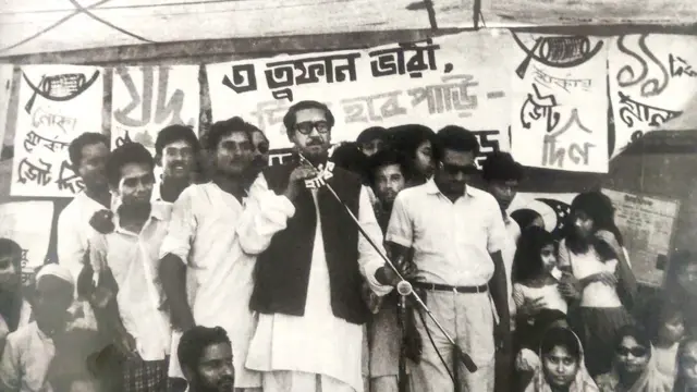 ১৯৭০য়ে তেজগাঁওতে নির্বাচনী জনসভা